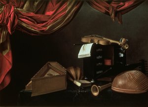 Nature morte avec instruments de musique